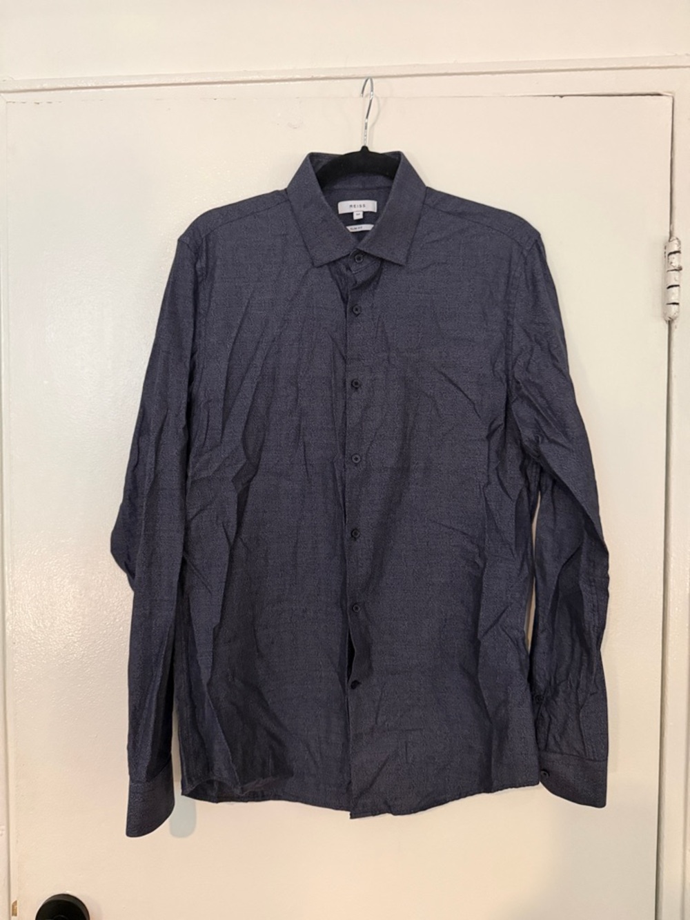 Reiss Slim Fit Shirt in Dark Navy